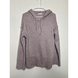 Maurice’s NEW Size Small Marled Hooded Sweater Soft Light Purple Mauve Tan